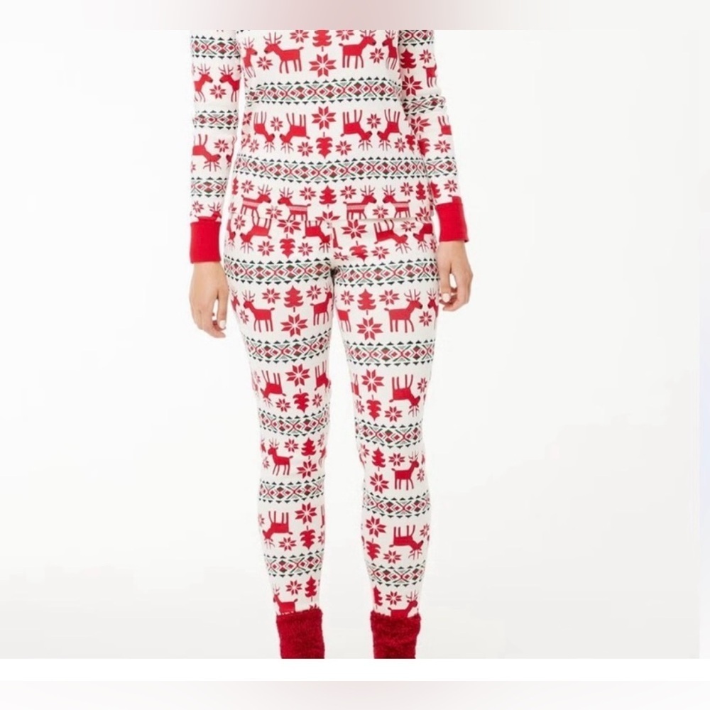 Hanna Andersson Holiday Long John Deer Christmas Day Pajama Pants Size XXL